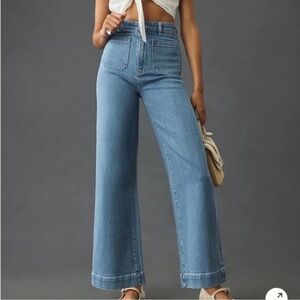 ROLLA'S G’Day Light Blue High-Rise Wide-Leg Jeans Sz 27 EUC